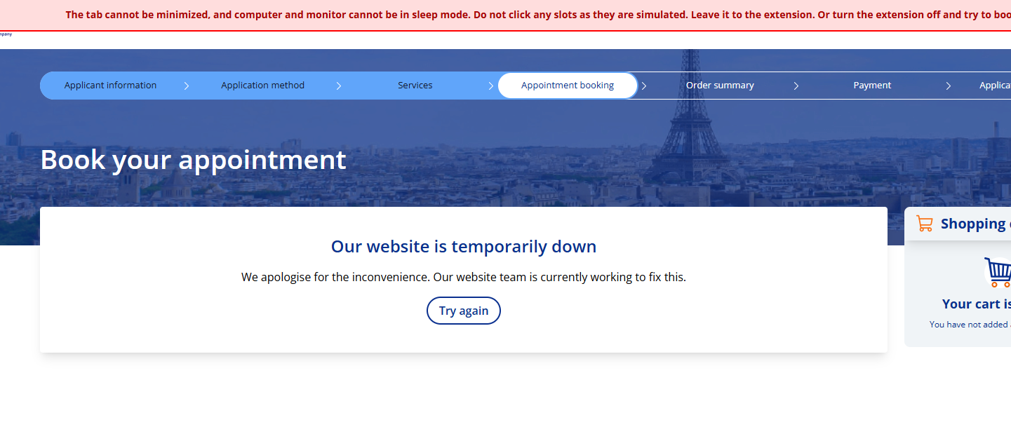 TLSContact Website Temporarily Down Screenshot